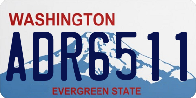 WA license plate ADR6511