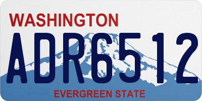 WA license plate ADR6512
