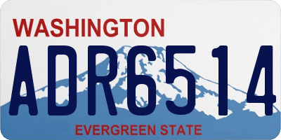 WA license plate ADR6514
