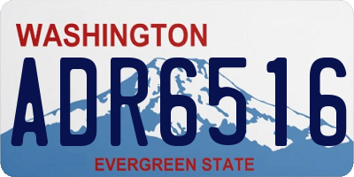 WA license plate ADR6516