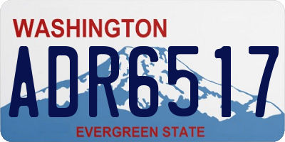WA license plate ADR6517