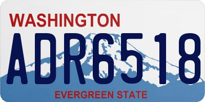 WA license plate ADR6518