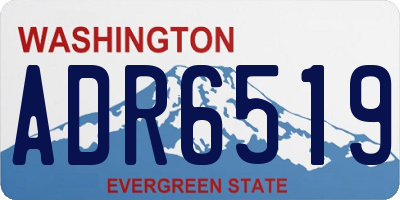 WA license plate ADR6519