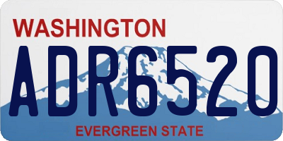 WA license plate ADR6520