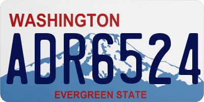 WA license plate ADR6524