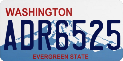 WA license plate ADR6525