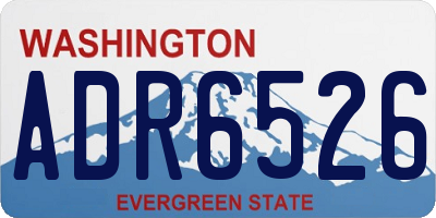 WA license plate ADR6526