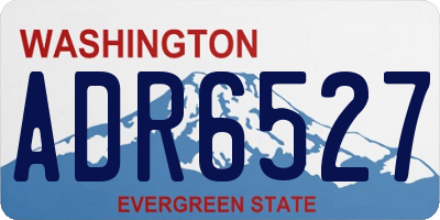 WA license plate ADR6527