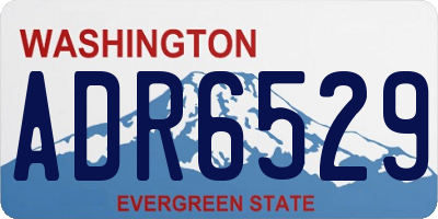 WA license plate ADR6529