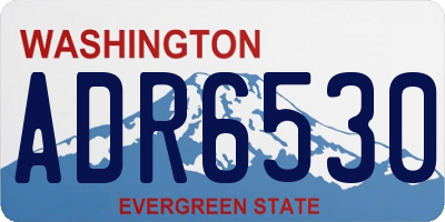 WA license plate ADR6530