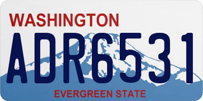 WA license plate ADR6531