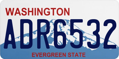 WA license plate ADR6532