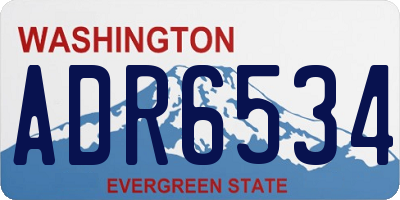 WA license plate ADR6534