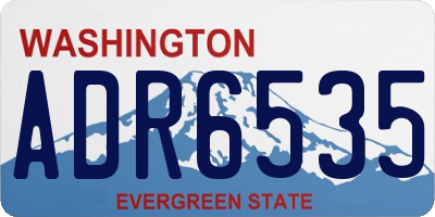 WA license plate ADR6535