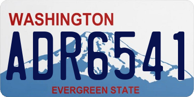 WA license plate ADR6541