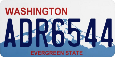 WA license plate ADR6544