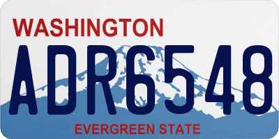 WA license plate ADR6548