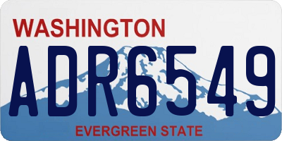 WA license plate ADR6549