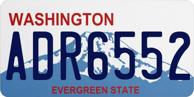 WA license plate ADR6552