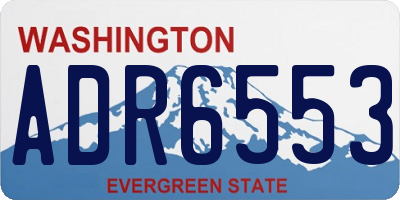 WA license plate ADR6553