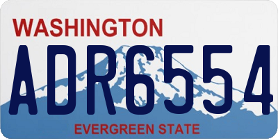 WA license plate ADR6554