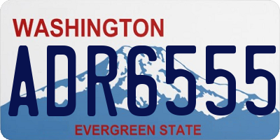 WA license plate ADR6555
