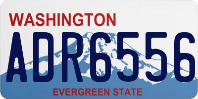 WA license plate ADR6556