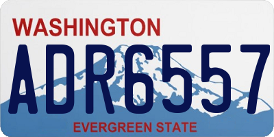WA license plate ADR6557