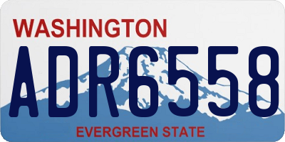 WA license plate ADR6558