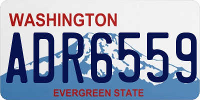 WA license plate ADR6559