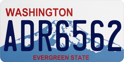 WA license plate ADR6562