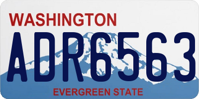 WA license plate ADR6563