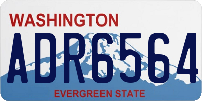 WA license plate ADR6564