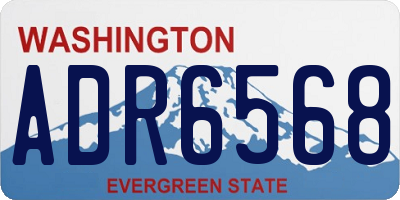 WA license plate ADR6568