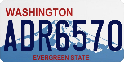 WA license plate ADR6570