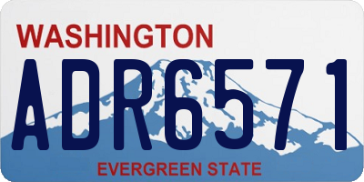 WA license plate ADR6571