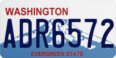 WA license plate ADR6572