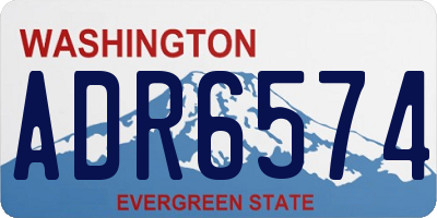 WA license plate ADR6574