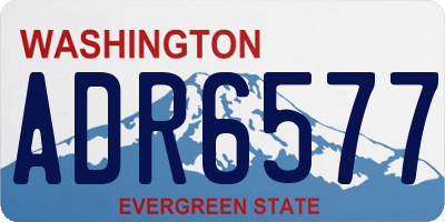 WA license plate ADR6577