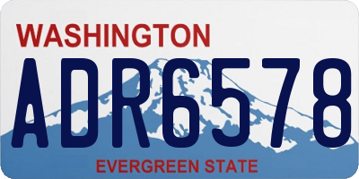 WA license plate ADR6578