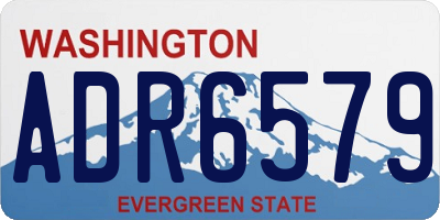 WA license plate ADR6579
