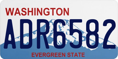 WA license plate ADR6582