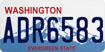 WA license plate ADR6583