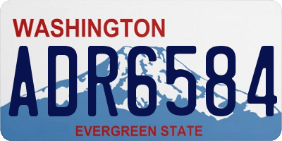 WA license plate ADR6584
