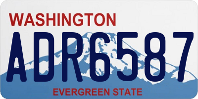WA license plate ADR6587