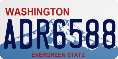 WA license plate ADR6588