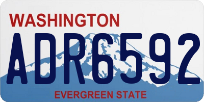 WA license plate ADR6592