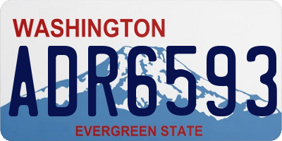 WA license plate ADR6593
