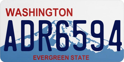 WA license plate ADR6594