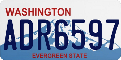 WA license plate ADR6597